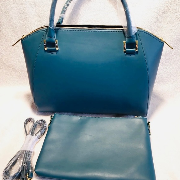 Joy andIman leather handbag NWOT BeautifulTeal/Jade color! - Picture 2 of 5